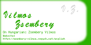 vilmos zsembery business card